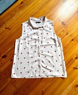 House biała bluzka bezrękawnik w biedronki XL