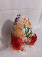 Pisanka jajko 15cm zdobiona ręcznie decoupage DJ12
