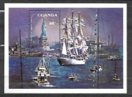 UGANDA - 100 rocznica Statuy Wolności 1986 ** Mi B-61 (2545)