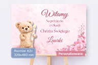 TABLICA POWITALNA NA CHRZEST ŚWIĘTY – PERSONALIZOWANY PLAKAT 33 x 48 cm