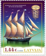 Łotwa 2022 Znaczek 1151 ** statek żaglowiec