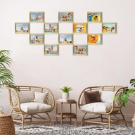 Ramki na zdjęcia obrazy drewniane stojące wiszące białe 13x18 cm 12szt