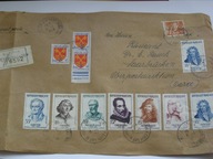 Francja - słynni ludzie - m. in. Kopernik - Mi. 1167-73 kasowane na wycinku