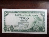Banknot 5 peset Hiszpania