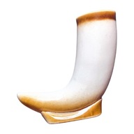 Porcelitowy wazon - róg, Mirostowice. PRL.