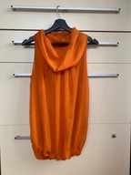 34 36 38 włoska jedwabna bluzka pomarańczowa