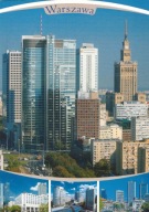 Pocztówka - Warszawa - centrum miasta, Pałac Kultury i Nauki