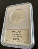 10 ZŁOTYCH 2008, 40. ROCZNICA MARCA '68, SREBRO / PR70 !