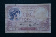 Banknot Francja 5 franków 1939 rok !!!
