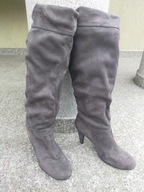 NEW LOOK nr 40/7UK eleganckie szare kozaki na szpilce