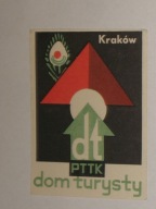 DOM TURYSTY PTTK KRAKÓW naklejka z PRL lata 70-te