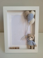 Personalizowana Ramka MIŚ balony BABY SHOWER