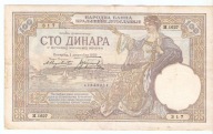 100 Dinara 1929 Aleksander I Królestwo Jugosławii