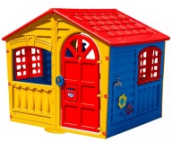 Domek Ogrodowy dla Dzieci XL, Kolorowy, Otwierane Okiennice