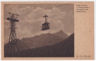 Tatry Kolej Linowa na Kasprowy wagonik nad Giewontem lata 40