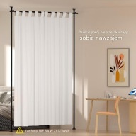 Samodzielny karnisz 1.2-3m – Czarny , ścianka działowa , parawan