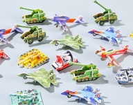 Puzzle 3D składane dla dzieci SAMOLOTY, CZOŁGI 30szt | Zabawka Edukacyjna