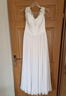 suknia ślubna koronkowa muślin koronka S / M // 36 / 38