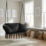 Huśtawka wisząca podwójna Boho z poduszkami Luverno