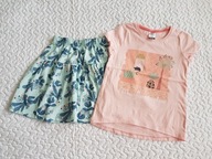 Cool Club spódnica niebieska nowa bluzka roz 110