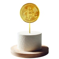 Ozdoba Topper na Tort Bitcoin Kryptowaluty Dekoracja BTC