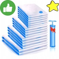 WORKI PRÓŻNIOWE NA UBRANIA POŚCIEL ZESTAW 13 SZTUK 4 ROZMIARY Z POMPKĄ