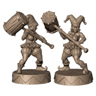 Carnival Circus Clown Harlequin Cyrkow Pinup B RPG Druk 3D NSFW