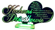 PODZIĘKOWANIA GRAWEROWANE DLA DZIADKÓW ŚLUB LED