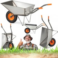 TACZKA OGRODOWA BUDOWLANA STALOWA SPAWANA METALOWA SOLIDNA MOCNA 120L 210KG