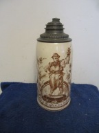 Stary Kufel Karczmiak Ceramiczny ok,1880r-12-