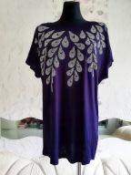 VINTAGE BLUZKA DIAMENTY GEOMETRYCZNA ornament miła wygodna zdobiona