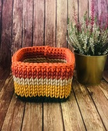 MAMAJASTUDIO Kolorowy kosz do przechowywania,kwadratowy koszyk 15x12cm.