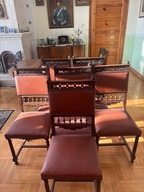 stare krzesła neorenesansowe 6 sztuk