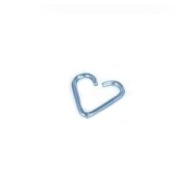Kolczyk do ucha serce z niobu rozginane 1,2/11 mm dla alergików niebieski