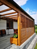Ruchome deseczki shuttersy żaluzje drewniane klejone na taras pergolę HIT