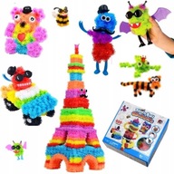 MEGA ZESTAW RZEPY CZEPY KLOCKI KREATYWNE KULKI KOLOROWE 900+ XXXL PREZENT