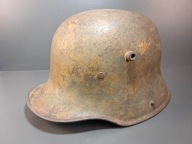 Hełm Niemiecki M16 Kamuflaż Trzytonowy Sygnowany Si66 Eisenhuette Silesia