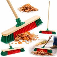 SZCZOTKA DO ZAMIATANIA NA PODWÓRKO ULICE CHODNIK KOSTKĘ KIJ DREWNIANY MOCNA