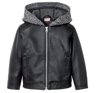 Kurtka dziewczęca czarna rozm. 86 cm ekoskóra WYPRZEDAŻ