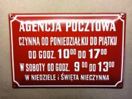 Tablica emaliowana tabliczka szyld Poczta Polska