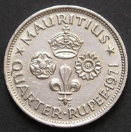 Mauritius 1/4 rupee 1971 - królowa Elżbieta II