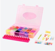 Zestaw gumek do bransoletek 18 kolorów-4800szt + akcesoria kreatywny zestaw