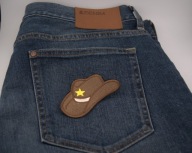 Naszywka Haftowana KAPELUSZ KOWBOJSKI Cowboy Hat – 9 x 6 cm