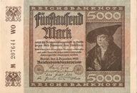 5000 Marek 1922 M-WO Reichsbanknote Weimar