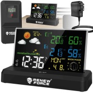 INNOWACYJNA Stacja pogody Renew Z CZUJNIKIEM ZEWNĘTRZNYM POGODY 3