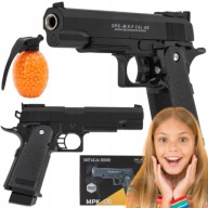 PISTOLET METALOWY NA KULKI 6MM COLT ASG DUŻY IMITACJA BRONI REPLIKA