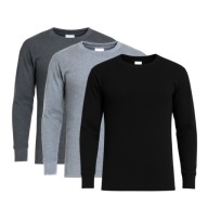 3x męski podkoszulek ocieplane koszulki na chłodne dni zestaw L/XL