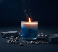 BLĘKITNY WIATR - Świeca artystyczna - Margaret-Arts