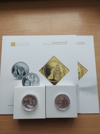 2X 10 zł 100 ROCZNICA URODZIN JANA PAWŁA II MONETY MENNICZE+FOLDERY