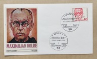 FDC Maximilian Kolbe 1973 Bonn Niemcy koperta Pierwszego Dnia